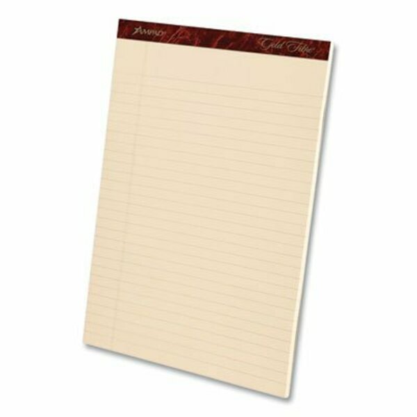 Ampad/ Of Amercn Pd&Ppr Ampad, GOLD FIBRE WRITING PADS, NARROW RULE, 5 X 8, CANARY, 4PK 20029